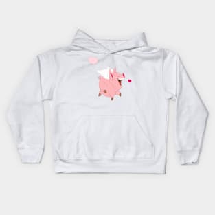 Happy hop hop pig Design Kids Hoodie